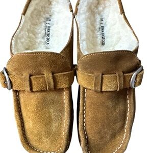 Birkenstock Women's Brown Suede Mules